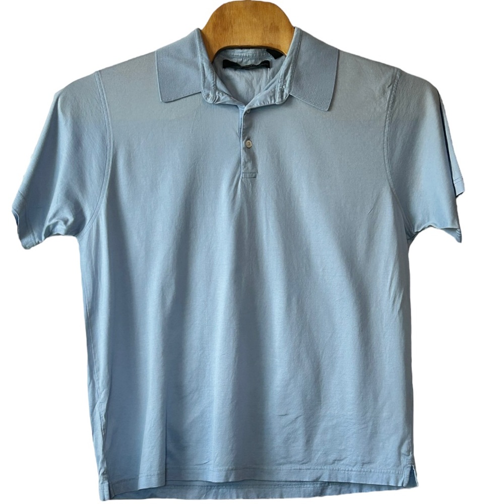 Tricots St Raphael Men’s‎ Short Sleeve Light Blue Polo Shirt   Sz L